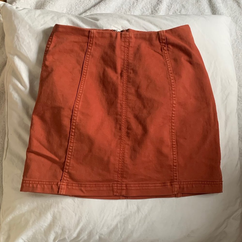 Terracotta red free people skirt